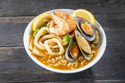 75. Spicy Seafood Vegetable Noodle Soup