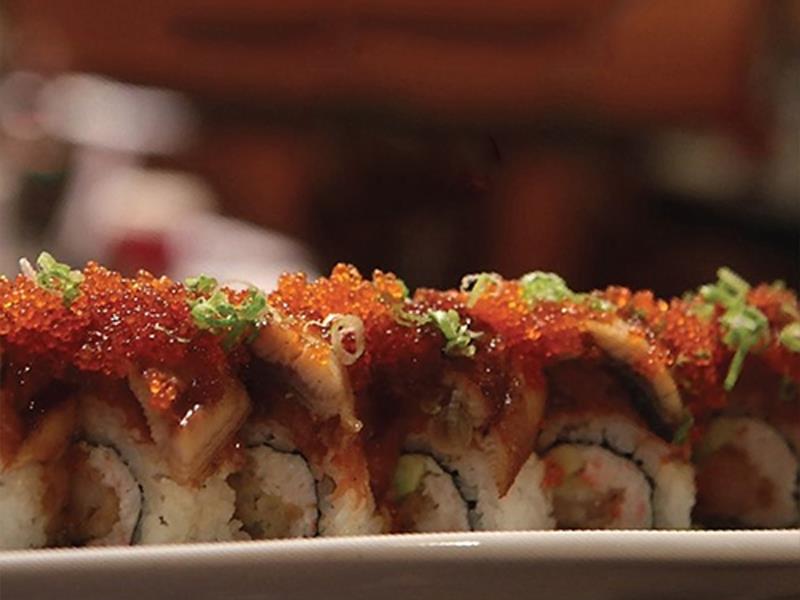 In: Shrimp Tempura, Avocado, Crab
Out: Unagi, Spicy Tuna, Tobiko with Unagi Sauce 49Er