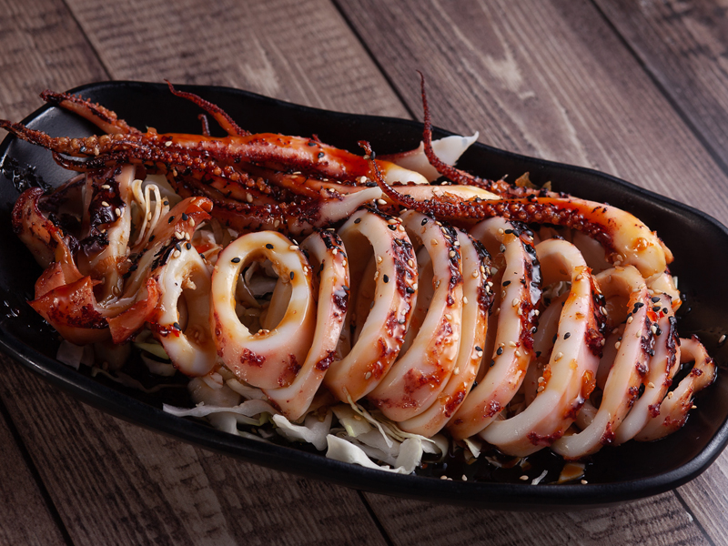 Grill Whole Squid