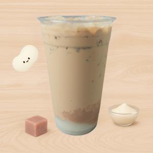 Milk Tea & Mochi + Taro Paste