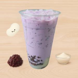 Taro Milk & Mochi + Red Bean