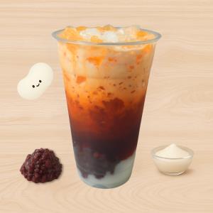 Thai Iced Tea & Mochi + Red Bean