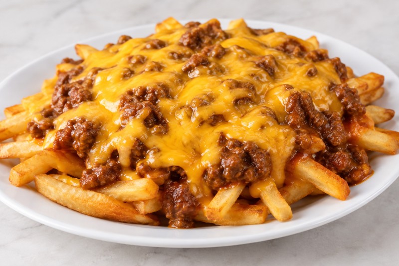Crispy fries topped with chili and a generous layer of shredded cheddar cheese. Chili Cheese Fries