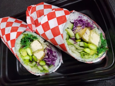 Sb8_Tofu Avocado-Rito W/2Pcs Gyoza