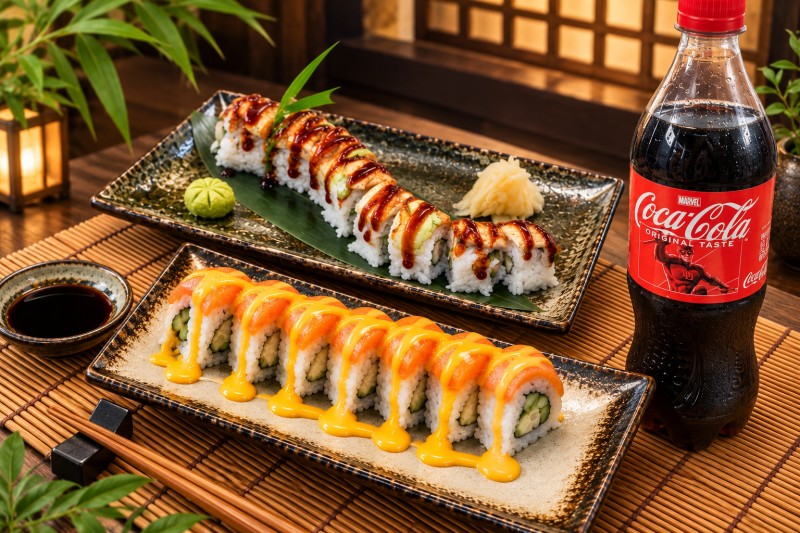 Set Menu 1 (2 Sushi Rolls - 1 Free Drink)