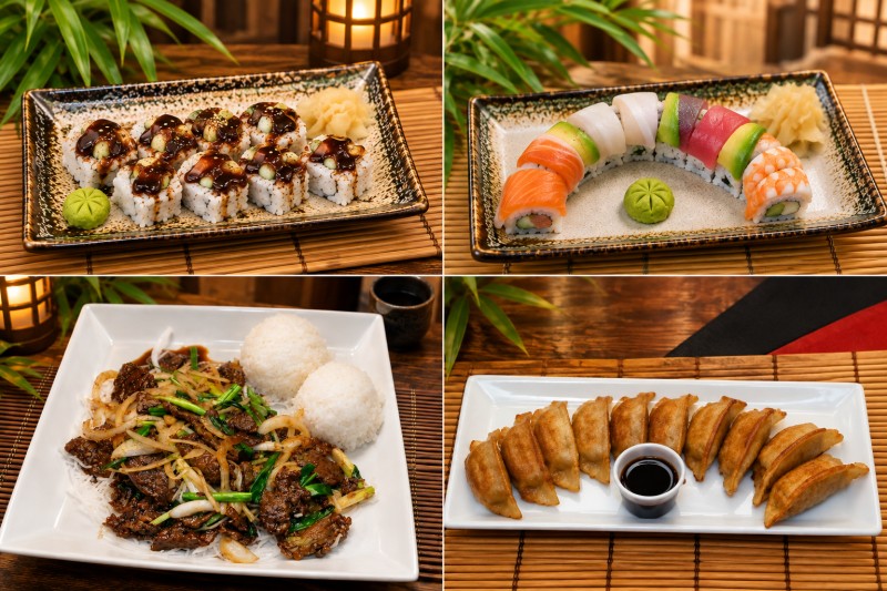 Set Menu 3 (2 Sushi Rolls + 1 Chinese - Free 10 Pcs Gyoza)