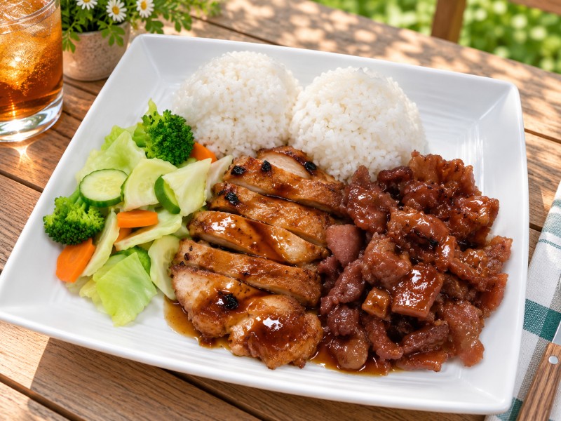 L6_Lunch Chicken & Pork Teriyaki