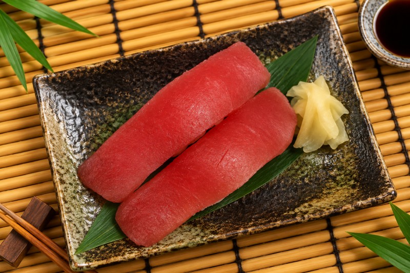 Consuming raw or undercooked fish, eggs or meals may increase your risk of foodborne illness. 2pcs per order. N2_Tuna Nigiri