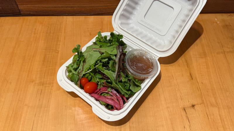 simple green salad with Japanese survory dressing Cup Salad