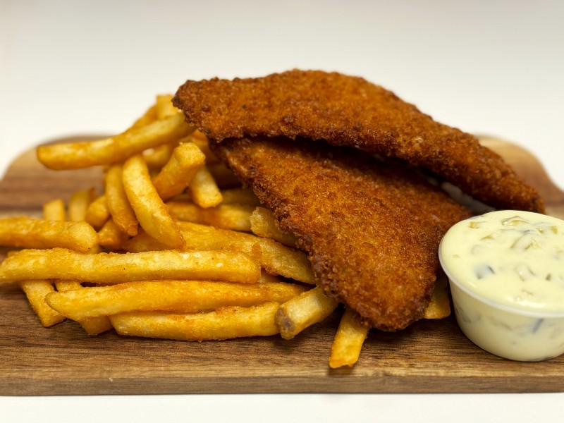 Included 2 pcs Fried Cod w/ French Fries, Tartar Sauce
2 Pcs Fish N Chips