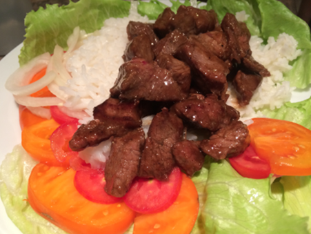 Stirfried Shaken Beef W/ Rice