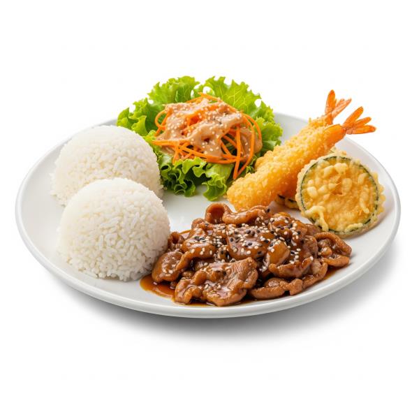 Teriyaki Beef & Tempura