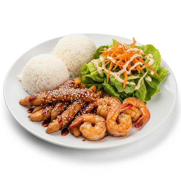Teriyaki Chicken & Prawn Teriyaki