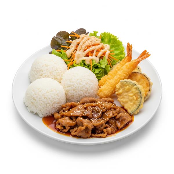 Spicy Pork & Tempura