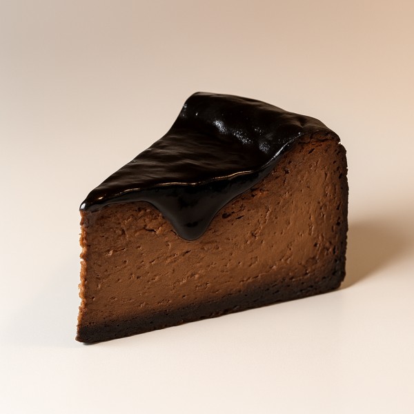 Choco Basque Cheesecake Slice