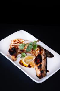 MARINATED TERIYAKI AND JAPANESE TSUYU Grilled Salmon Teriyaki(1/2 Size)