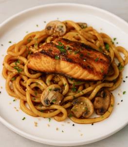 Miso Salmon Yaki Udon