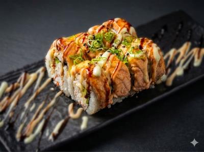 (In) California Roll
(Out) Baked Salmon
Baked Salmon