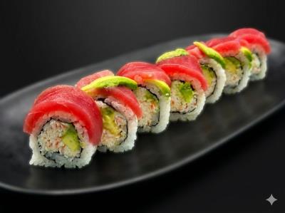 (In) California Roll
(Out) Tuna, Avocado
Hawaiian