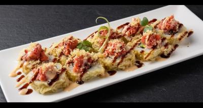(In) Fried California Roll
(Out) Spicy Tuna, Crunch
Julie