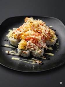 (In) California Roll
(Out)Salmon, Shrimp Tempura, Crunch
Koya Special