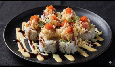 (In) Shrimp Tempura Roll
(Out) Spicy Crab Meat, Crunch
Super Crunch