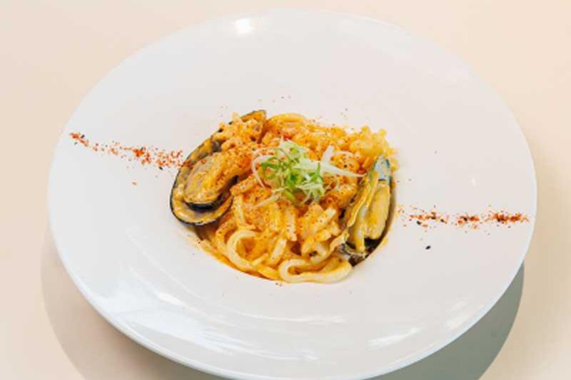 Pan Fried Seafood Udon