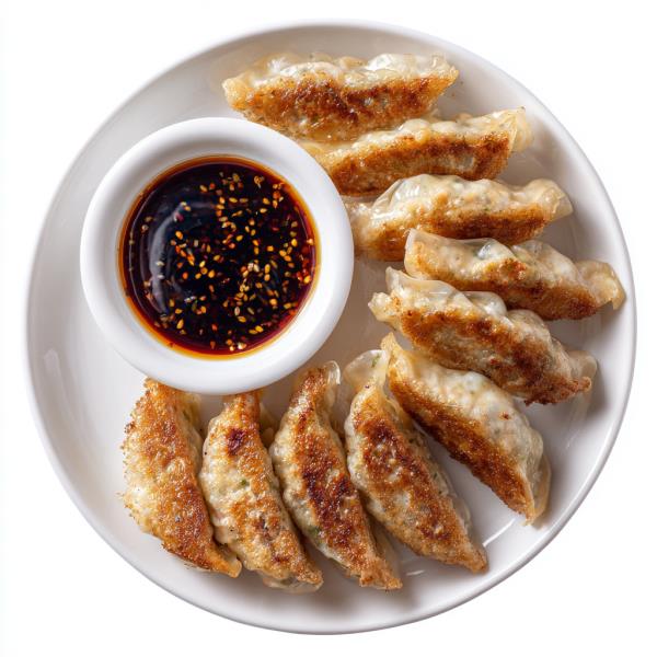 10pcs.
deep-fried dumplings filled with seasoned pork and vegetables, served with a side of savory dipping sauce.
S2. Gyoza