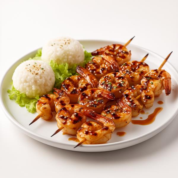 Shrimp Skewer Teriyaki (3pcs)
6. Shrimp Skewers