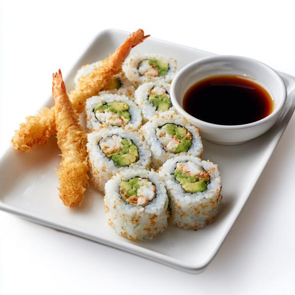 California Rolls (8pcs) , Shrimp Tempura (2pcs) S8. Cal Rolls & Shrimp Tempura
