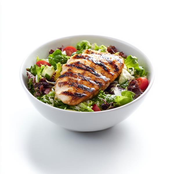 Grilled chicken breast served on a bed of fresh greens. S14. Low Carb Ch Breast Salad