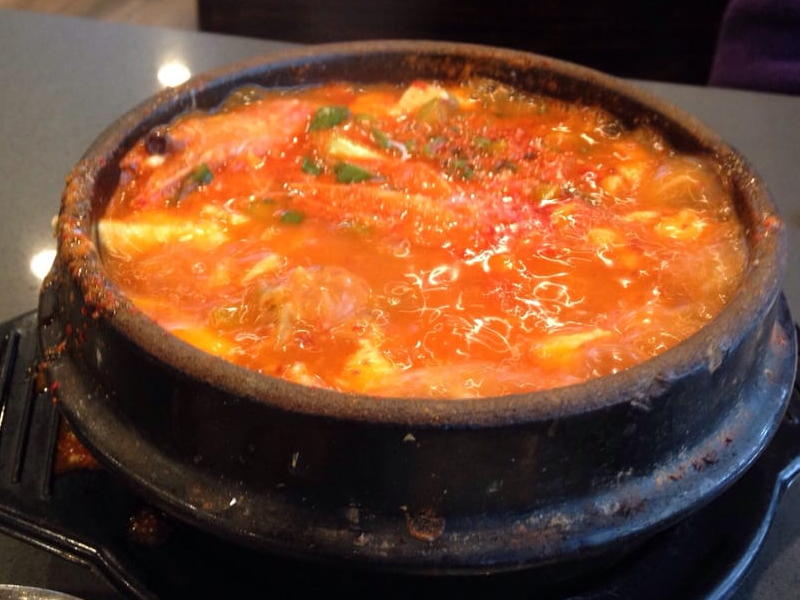 Korean stew made with soft tofu and assorted vegetables — light, comforting, and full of flavor. Vege Soft Tofu Soup