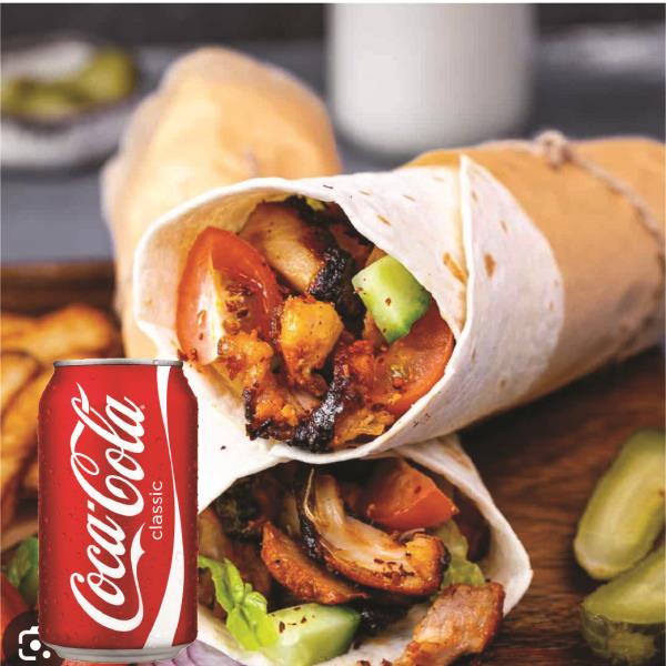 Chilli Chicken Wrap, Fries, Soda