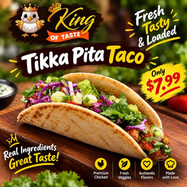 Tikka Pita Taco