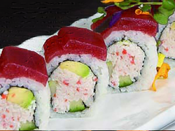 In : CA Roll / Out : Tuna, Avo, Ponzu Hawaiian Roll