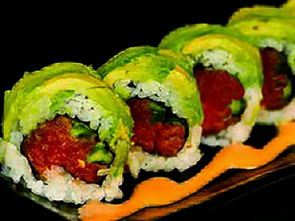 In : Spicy Tuna Roll / Out : Avocado, Spicy Mayo 911 Roll