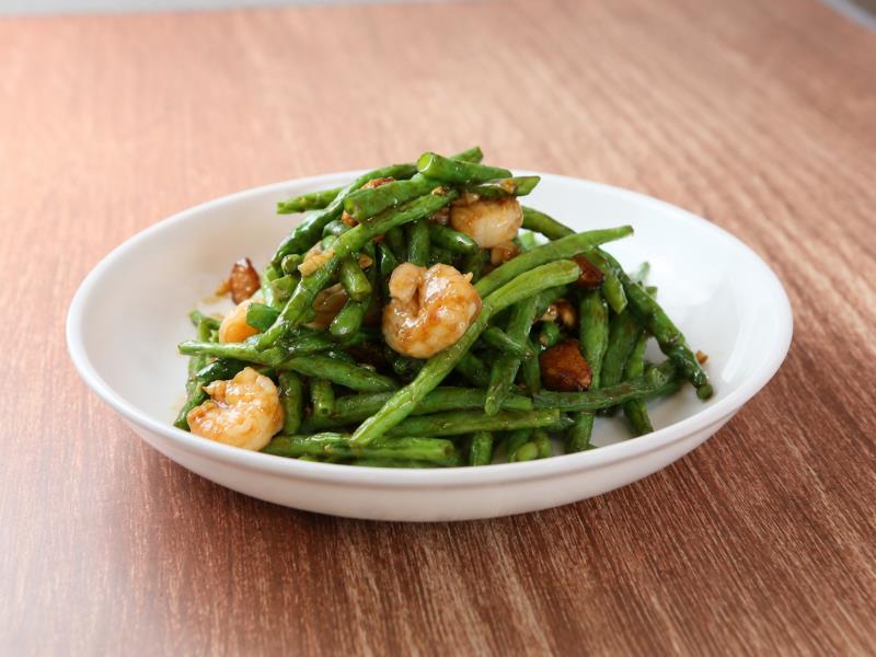 Sauteed Garlic Green Bean W/ Shrimp