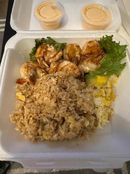 Grilled Shrimp Rice Plates