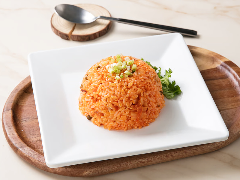 This food contains peanut oil Kimchi Fried Rice