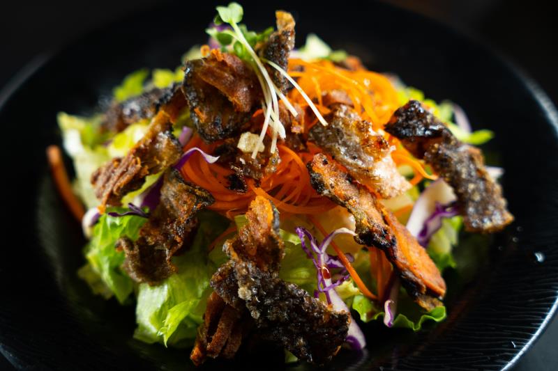 Salmon Skin Salad