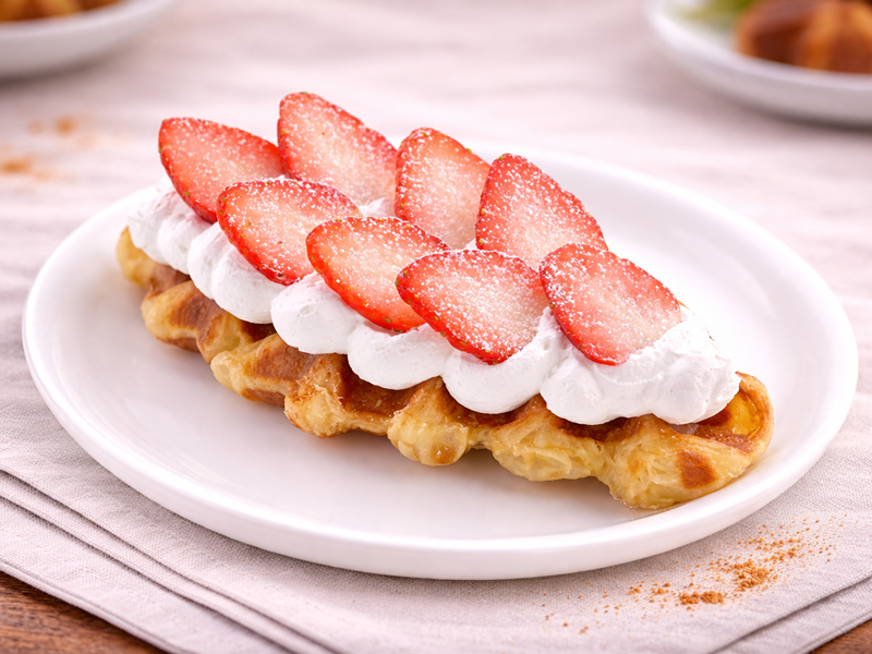 Strawberry Cream Croffle
