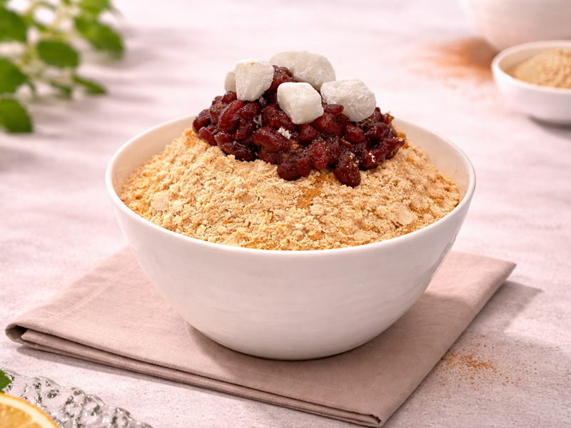 Injeolmi + Red Bean Bingsu