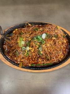 Grilled Mackerel With Steam Spicy Soybean Sprouts