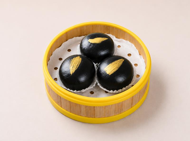 Black & Gold Molten Lava Bun (3)