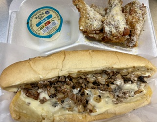 Philly W/ Wings(5Pcs) & Drink