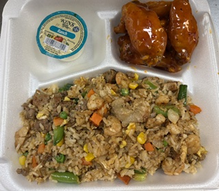 Fried Rice, Wings(5Pcs) & Drink