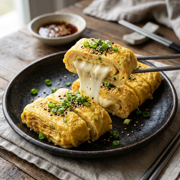 Rolled Omelet With Cheese