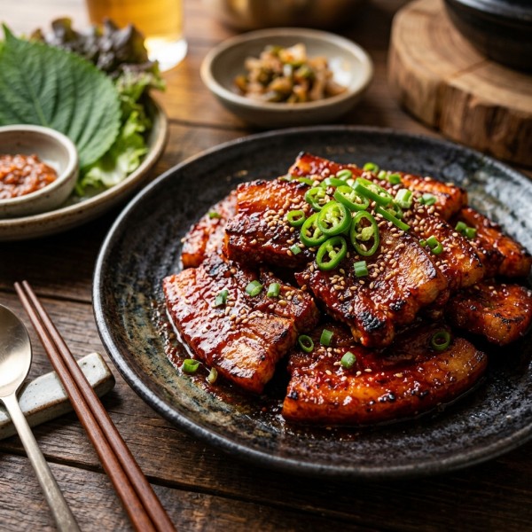 Spicy Cheongyang Pork Belly (1 Serving)