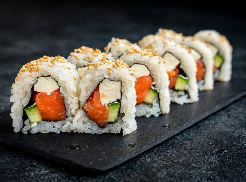 Smoked Salmon, Cream Cheese & Cucumber Philadelphia Roll