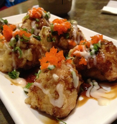 salmon, crab and mushroom Chop and Deep Fried Monkey Ball